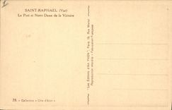 CPA Bateau Saint Raphael Le port et Notre Dame de la Victoire 