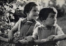 VINTAGE POSTCARD Children Countryside for the safeguard of childhood and adolescence