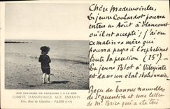 VINTAGE POSTCARD Children Summer camps With the sea Committee of Assistance to the Children Street of Chaillot Paris