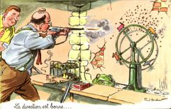 CPA Fantaisie Humour Fusil La direction est bonne