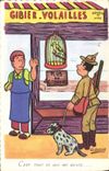 CPA Fantaisie Humour Chasse Chasseur Gibier Volailles Oiseau