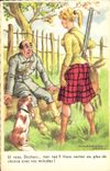 CPA Fantaisie Humour Chasse Chasseur Jean Chaperon Chien