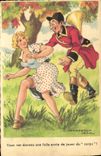 CPA Fantaisie Humour Chasse Chasseur Jean Chaperon