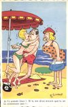 CPA Fantaisie Humour Plage Gondot