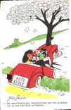 CPA Fantaisie Humour Auto Ecole Automobile