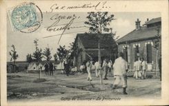 VINTAGE POSTCARD Militaria Camp of Sissonne the walk