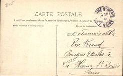 VINTAGE POSTCARD Militaria Camp of Sissonne the walk