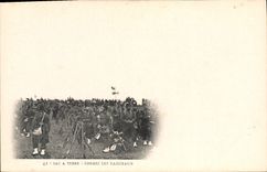 VINTAGE POSTCARD Militaria Sac has Formez ground the beams