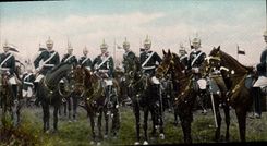 VINTAGE POSTCARD Militaria Armed German the imperial prince heir with his guard