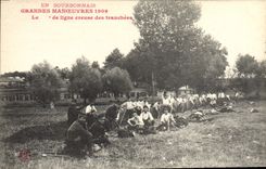 CPA Militaria Bourbonnais Grandes manoeuvres 1909 