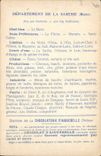 CPA Carte Geographique Chocolaterie d'Aiguebelle Departement Sarthe Le Mans
