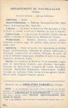 Fábrica geográfica del chocolate del mapa de la POSTAL de la VENDIMIA de Pas-de-Calais de Boulogne del departamento de Aiguebelle en el mar el puerto