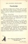 CPA Carte Geographique Cambodge Annam Lion Noir