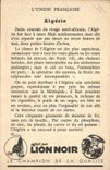 CPA Carte Geographique Algerie Lion Noir