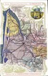 CPA Carte Geographique Chocolaterie d'Aiguebelle Departement Gironde Porte du palais