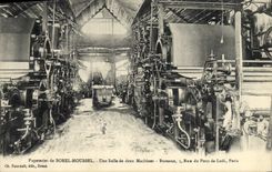 CPA Presse Imprimerie Papeteries Didot Sorel Moussel Rue du Pont de Lodi Paris Une salle de deux machines