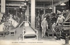 VINTAGE POSTCARD Press the Small Newspaper Marinoni Printing works