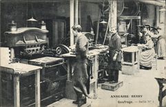 VINTAGE POSTCARD Press Directory Berry Embossing Room n°1