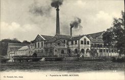 VINTAGE POSTCARD Paper mills of Sorel Moussel