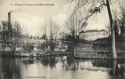 VINTAGE POSTCARD Castle and Paper mill of Sorel Moussel
