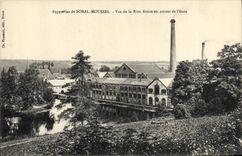 VINTAGE POSTCARD Paper mills of Sorel Moussel Seen of Right Bank upstream of the Eure