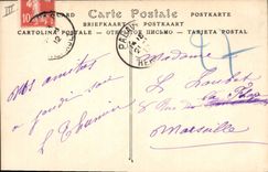 Barco de Palavas de la POSTAL de la VENDIMIA la vuelta de las inundaciones del pecado vista del embarcadero