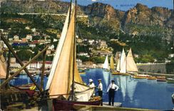 Barco de Beaulieu de la POSTAL de la VENDIMIA