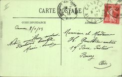 Barco de Cannes de la POSTAL de la VENDIMIA el puerto y el Esterel