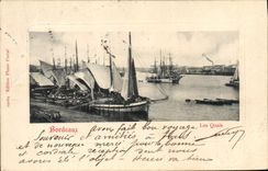 CPA Bateau Bordeaux Les quais 
