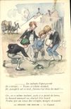 CPA Illustrateur Poulbot Victor Hugo La legende des siecles Le crapaud Grenouille