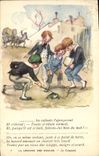 CPA Illustrateur Poulbot Victor Hugo La legende des siecles Le Crapaud Grenouille