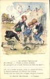 CPA Illustrateur Poulbot Victor Hugo La legende des siecles Le Crapaud Grenouille