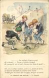 CPA Illustrateur Poulbot Victor Hugo La legende des siecles Le Crapaud Grenouille