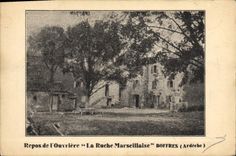 VINTAGE POSTCARD Rest of the worker the Marseilles Hive Boffres Ardeche