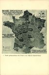 CPA Carte geographique de France de l'oeuvre apostolique