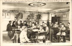 VINTAGE POSTCARD Room of School universal Law