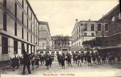 VINTAGE POSTCARD School Sainte Barb Small college Children