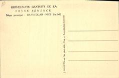 CPA Orphelinats de la Bonne Semence Brancolar Nice Enfants