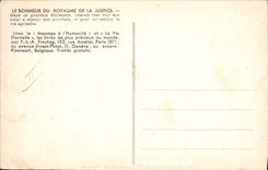 VINTAGE POSTCARD the happiness of the kingdom of justice