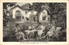 VINTAGE POSTCARD a pleasant work for its next