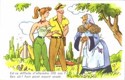 CPA Fantaisie Illustrateur Vieille femme 