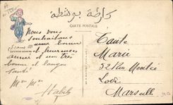 CPA Fantaisie Illustrateur Afrique du Nord 
