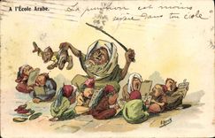 VINTAGE POSTCARD Fantasy North Africa Illustrator Children