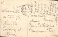 CPA Militaria La valbonne sac au dos Depart de la pause 