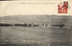 CPA Militaria St Mihiel 14 juillet 1913 Defile du 25eme bataillon de chasseurs 