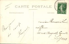 El campo de Militaria de la POSTAL de la VENDIMIA del fuego de Chambaran Isere funciona de la infantería