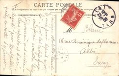 VINTAGE POSTCARD Militaria the camp of Larzac a tent of camping