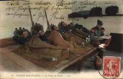 POSTAL Militaria de la VENDIMIA el cuerpo del protector