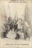 Concierto de Militaria de la POSTAL de la VENDIMIA de los trabajos del 8 de mayo de 1915 de Provence para el norte el saludo a los colores