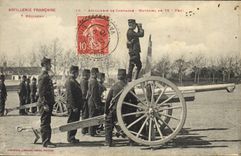 CPA Militaria Artillerie de campagne Materiel de 75